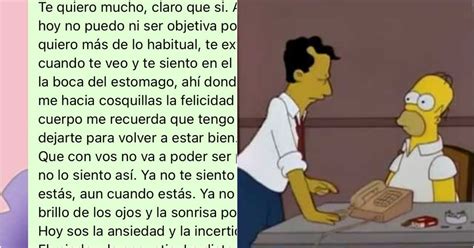 Abrió su corazón y le mandó un emotivo texto para terminar la relación