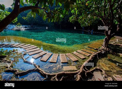 Blue Pool in Krabi Province south of Thailand (Emerald Pool-Krabi Stock Photo - Alamy