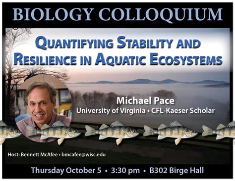 Biology Colloquium Quantifying Stability And Resilience In Aquatic