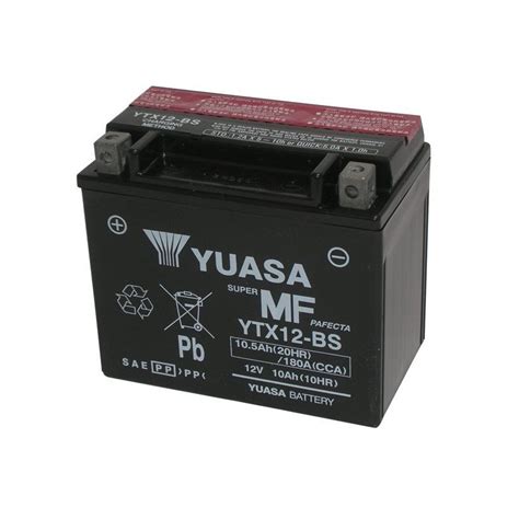 BATTERY YUASA YTX12 BS WITHOUT MAINTENANCE WITH ACID SUPPLIED FOR