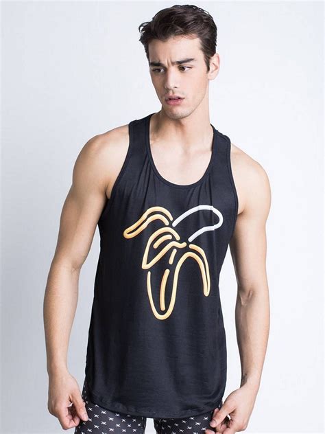 Muscle Shirt Banana Camisetas Tirantes Gay Moda Masculina