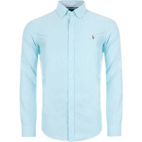 Polo Ralph Lauren Slim Fit Shirt Aegean Blue • Pris