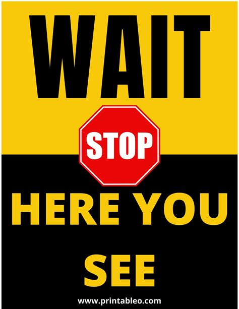 29 Printable Wait Here Signs Printableocom