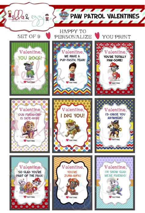 Free Paw Patrol Valentine Svg Cards Polkdiscount