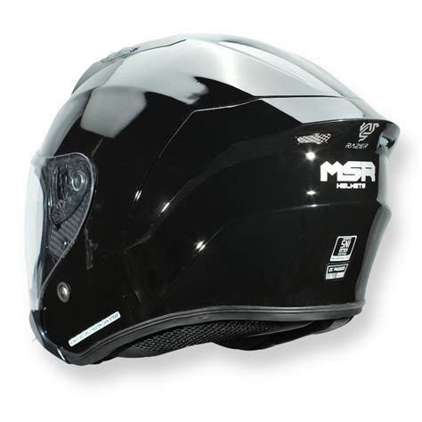 Jual Helm Dewasa Msr Razer Polos Half Face Single Visor Standar Sni