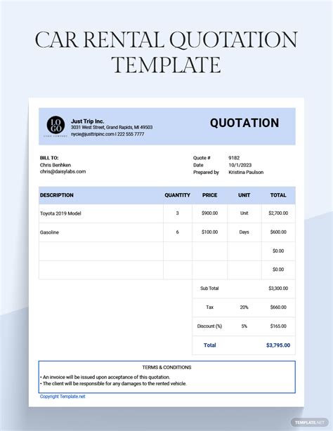 Quotation Formsheavy Equipment Rental Quotation Template Off