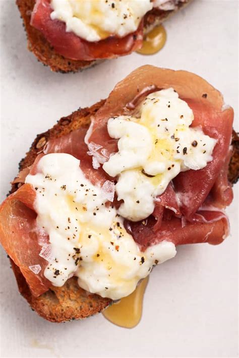 Prosciutto Burrata And Hot Honey Toast Whisper Of Yum