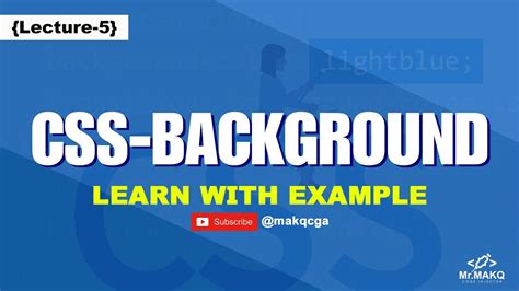 Learn CSS Background Properties With Examples Lecture 5 YouTube