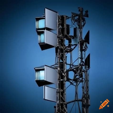 Futuristic Eco Friendly Cell Tower Design With Advanced Technology On