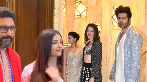 Manish Malhotras Diwali Bash Abhishek Aishwarya Arrive In Style