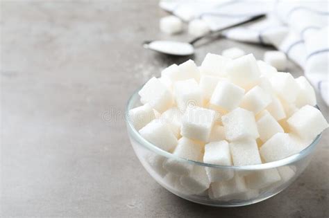 Refined Sugar Cubes In Bowl Stock Image Image Of Nutrition