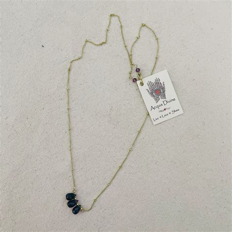 Acqua Divine Amethyst Necklace Gold Artichoke Boutique Cape Cod