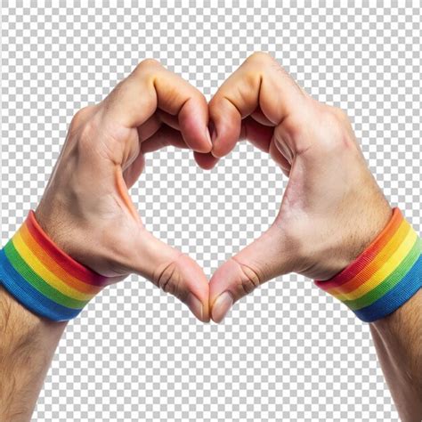 Conceito Do M S Do Orgulho Gay M O Msking Um Sinal De Cora O Png Psd Premium Gerado Ia