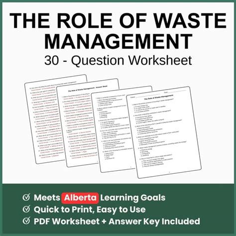 alberta  role  waste management  questions worksheets