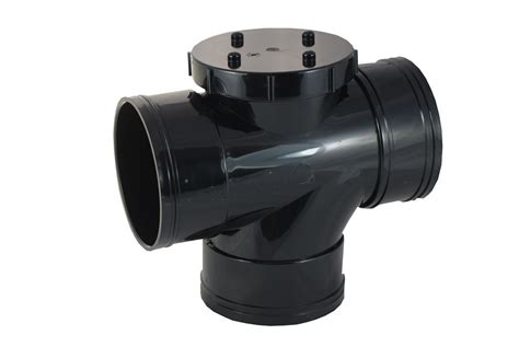 Soil Solvent Weld Mm Triple Socket Degree Access Tee Black