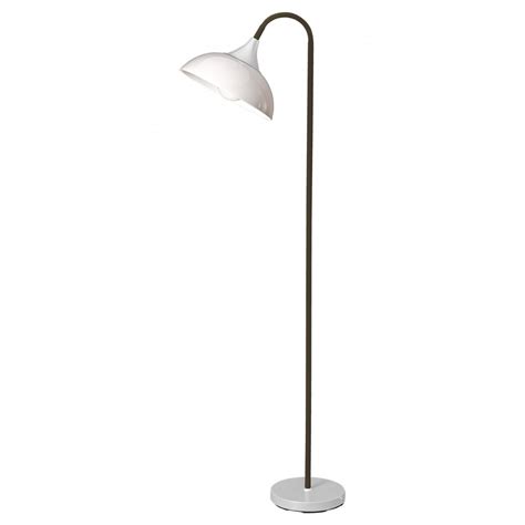 Piantana Lampada Da Terra Design Moderno Metallo Gomma Bianco Nero