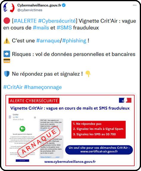 Arnaque Par Sms La Vignette Crit Air Utilis E Comme App T Actualit