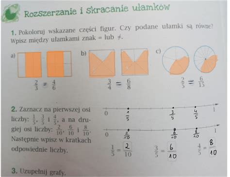 Hej potrzebuje zadanie 1 Pokoloruj wskazane części figur Czy podane