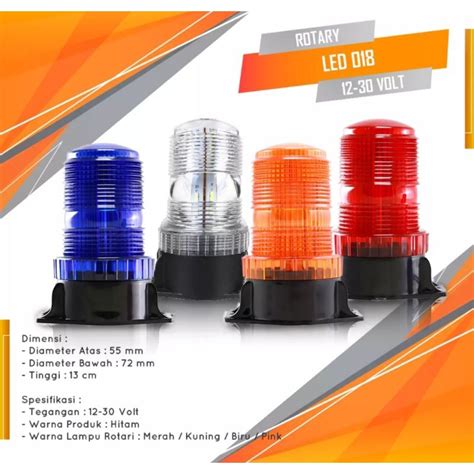 Jual Lampu Rotary Rotari Mini Buat Mobil Truk LED Variasi 081 12v 24v