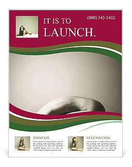 Artistic Nude Photography Of A Graceful Woman On A Bed Flyer Template Design ID