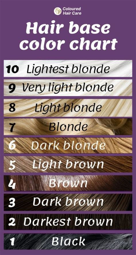 Hair Color Chart Numbers