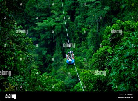 Costa Rica, El Castillo, Tourist Rides The Canopy Zip Line Tour ...