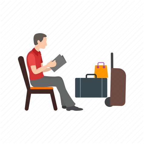 Airport Flight Lounge People Plane Travel Waiting Icon