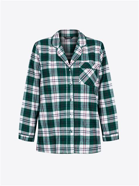 Luna Manches Longues Chemise De Pyjama Tartan Check Change Lingerie