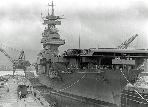 Uss Yorktown In Drydock Ww2 Images