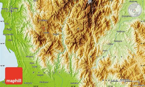 Physical Map of Baguio