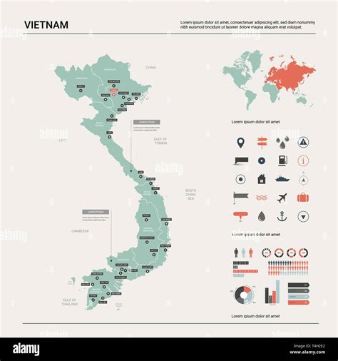 Mapa De Vectores De Vietnam Alta Pa S Detallado Mapa Con Divisi N