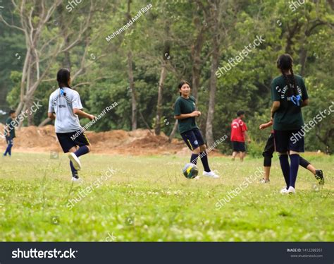 Indian Women Football Team Players Playing Stock Photo 1412288351 ...