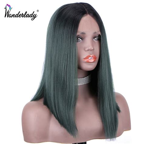 Wonderlady Green Ombre Blonde Front Paryk Syntetis Vicedeal