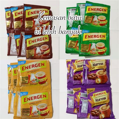 Jual Energen Minuman Sereal Aneka Rasa Vanilla 10 Sachet 32gr Shopee