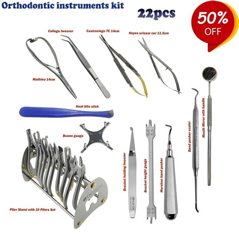 Dentist Dental Orthodontics Instruments Kit Of 22 Pcs Ortho Pliers Hand Tools Ebay