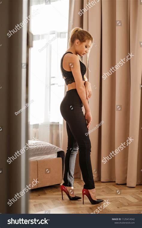 Beautiful Blonde Girl Sexy Business Suit Stock Photo 1125414542 Shutterstock