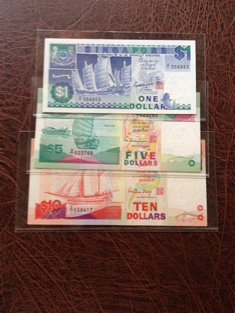 Coins Collection Singapore Banknote Ship Series