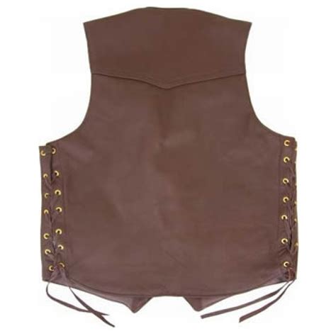 Men Leather Motorbike Vest