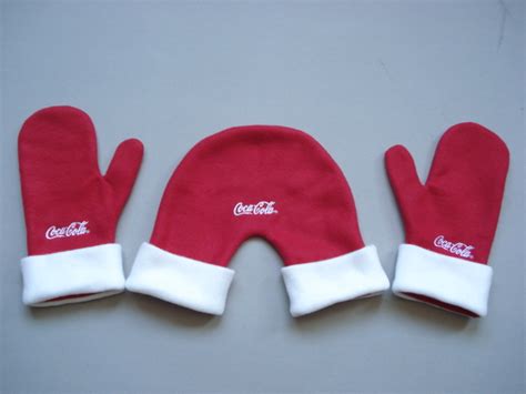 Christmas Wool Fleece Acrylic Mittens Gloves Set With Customized