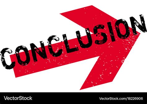 Conclusion rubber stamp Royalty Free Vector Image