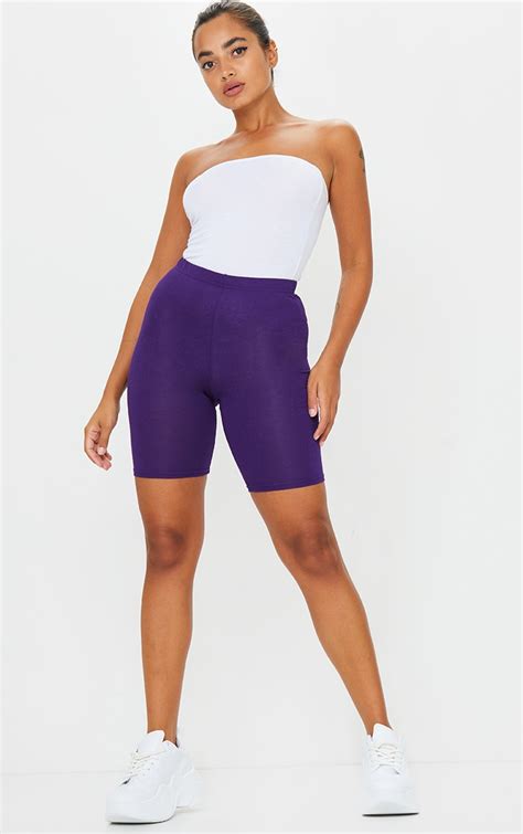 Petite Purple Bike Short Petite Prettylittlething Usa