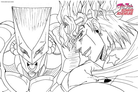 Dio Com Mir Coloring Pages Jojos Bizarre Adventure Coloring Pages