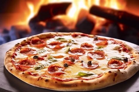 Premium Ai Image Pizza Capricciosa Homemade With Fire In The Oven