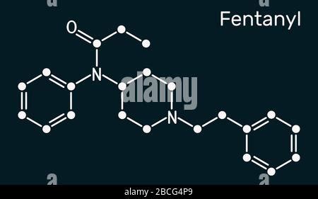 Fentanyl fentanil Opioidanalgetikum Droge Molekül Stilisierte