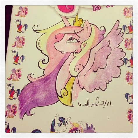 Safe Artist Katiecandraw Character Princess Cadance Female