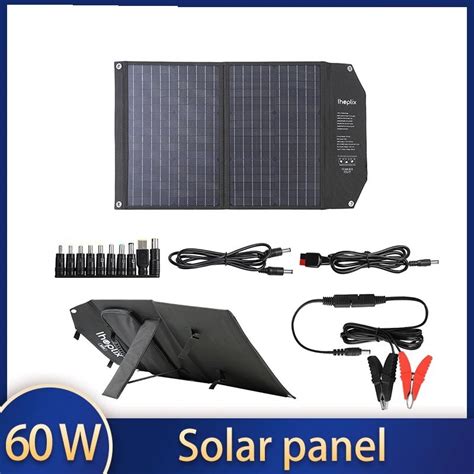 Solar panel - solar charger - dual output - foldable - 60W - kit