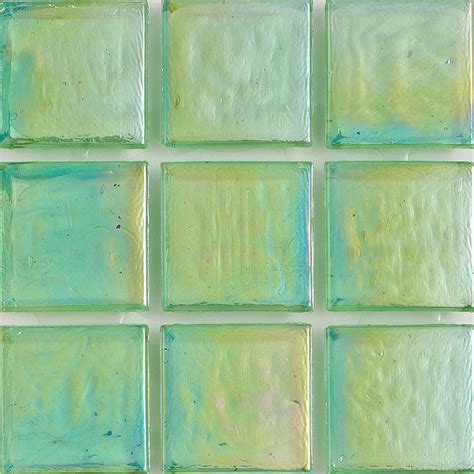 Jade Iridescent 1x1 Glass Tile E11 301 02s American Glass Mosaics Aquablu Mosaics