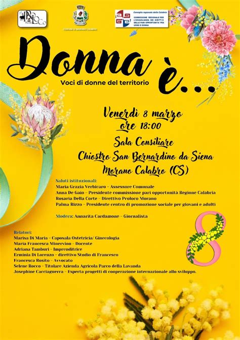 Festa Della Donna 2024 L’8 Marzo Convegno A Morano Calabro