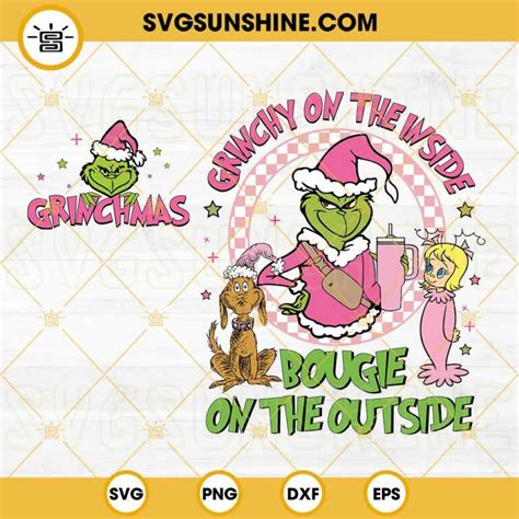 Bougie Grinch Svg Grinchy On The Inside Svg Bougie On The Outside Svg