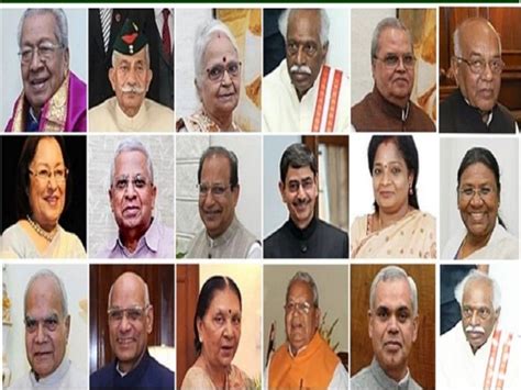 List or Name of Current Governors of Indian state and Union Territories